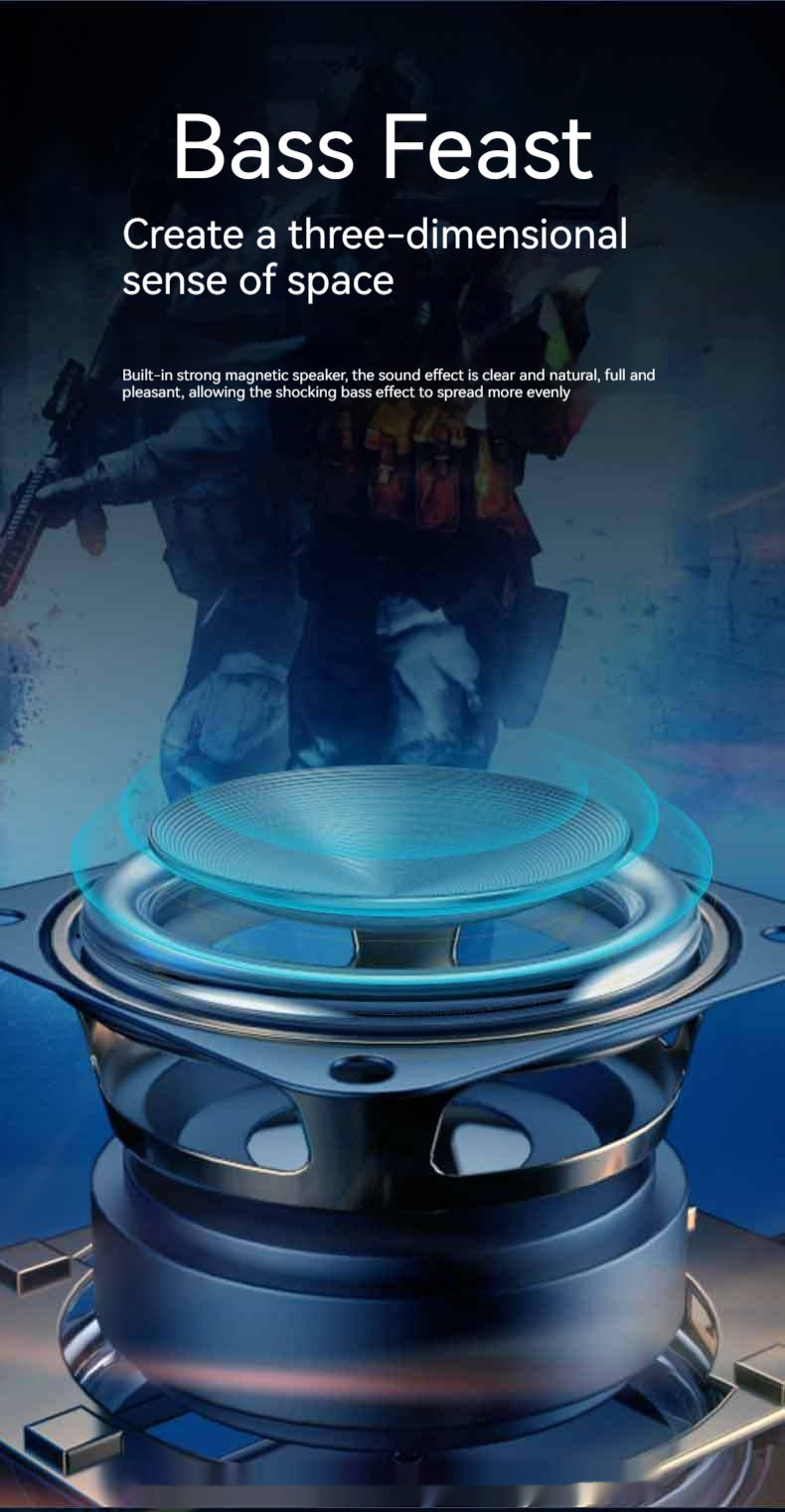 RGB Gaming Desktop Bluetooth Speaker | Dual Stereo Sound, LED Light Show & USB Powered