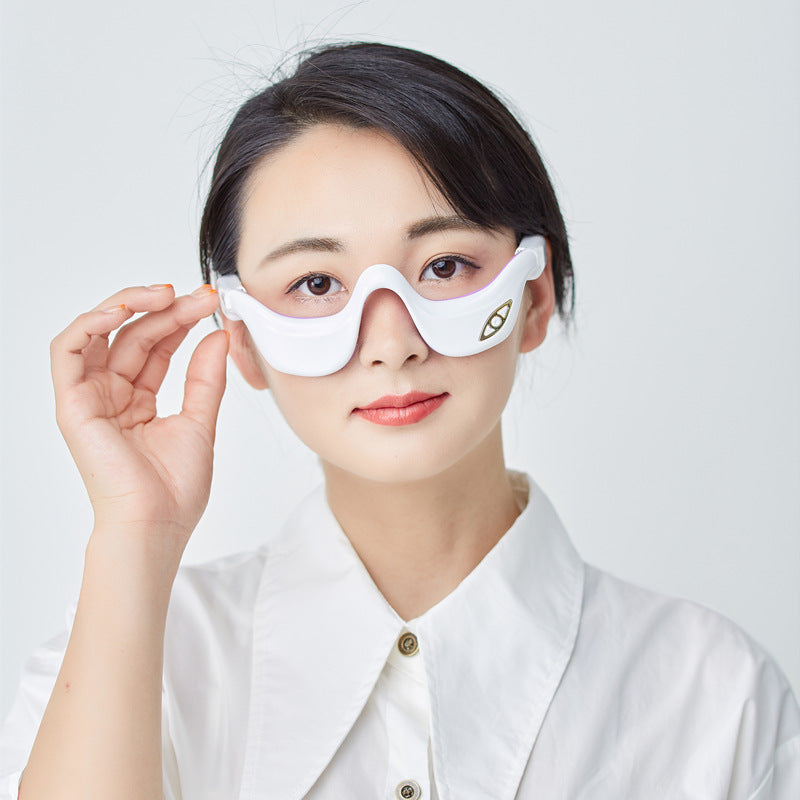 Luxury Smart Eye Massager — Hot Compress Vibration Pulse Therapy for Dark Circles, Puffiness & Eye Rejuvenation
