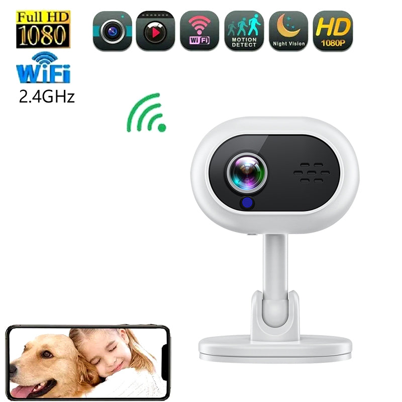 Luxury GuardView 1080P HD WiFi Mini Camera — Night Vision Home & Pet Monitor
