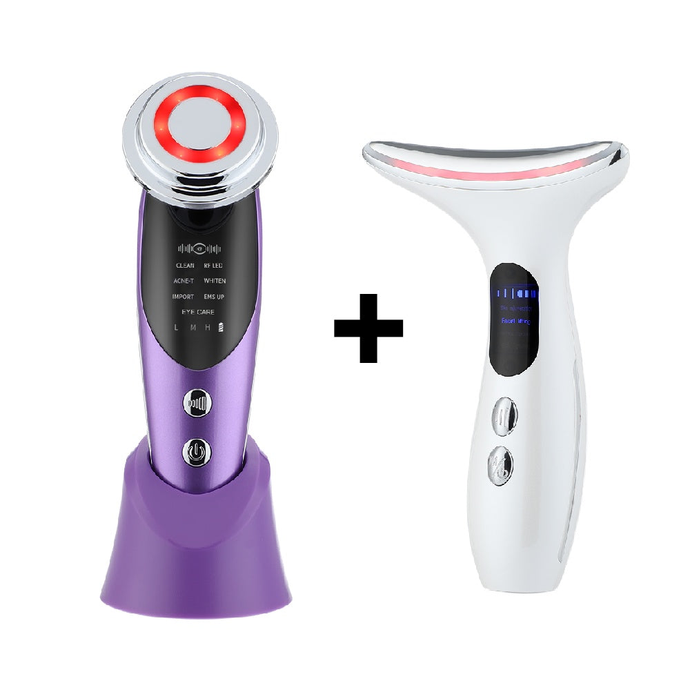 3-in-1 Face & Neck Lifting Kit | LED Ion Therapy Skin Tightening Beauty Wand Set