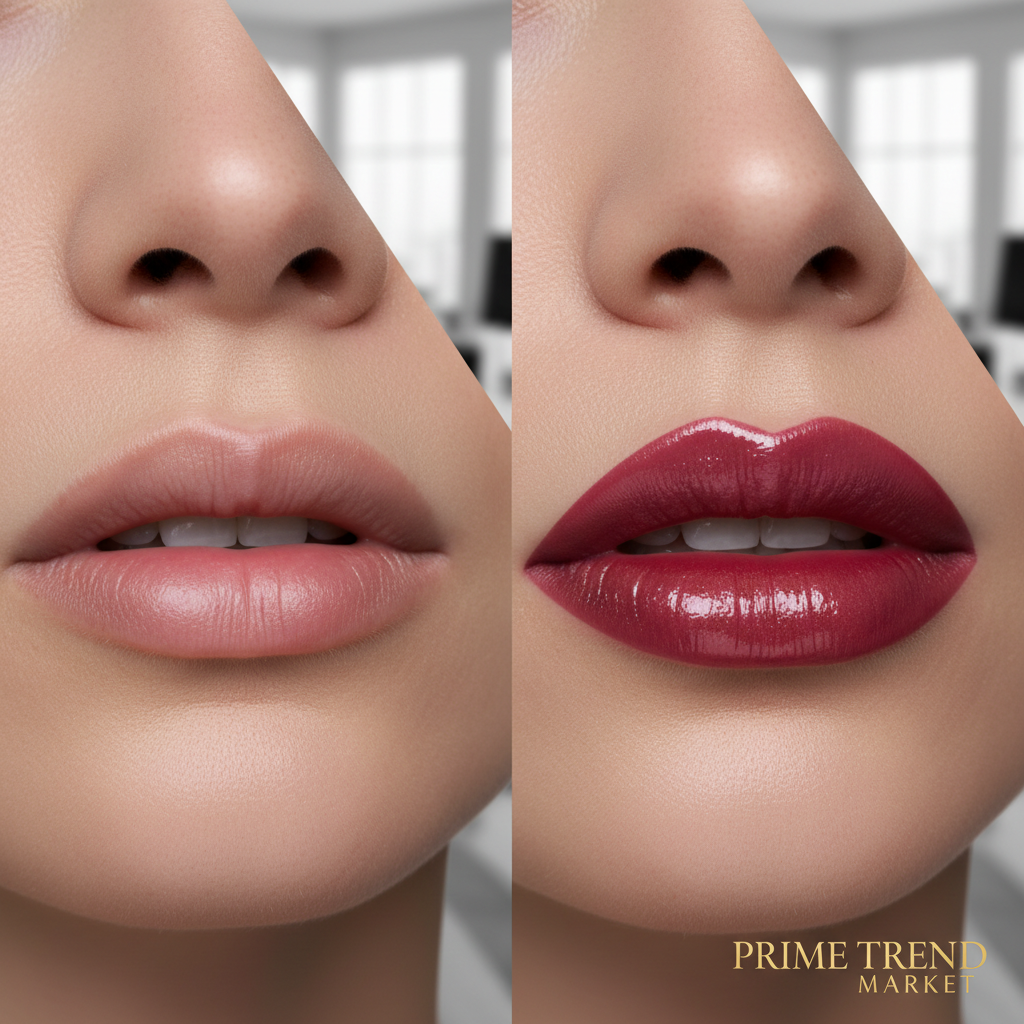 Before & after lips