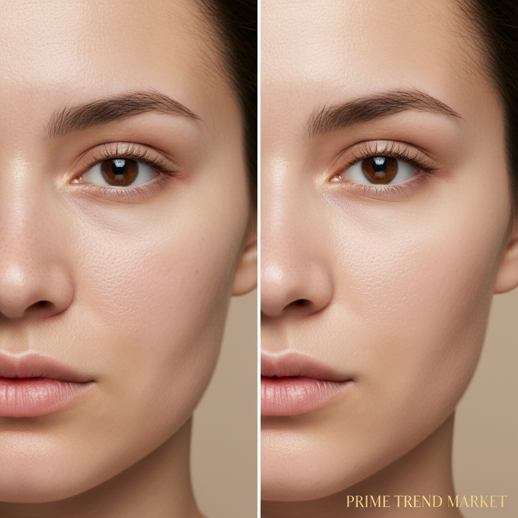 Before & after pores