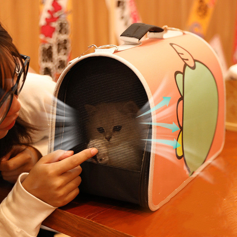 Luxury Pet Carrier Bag – Cute Foldable Cat & Small Dog Shoulder Bag