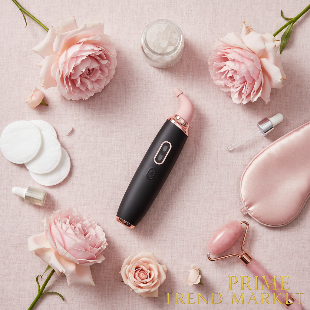 Black Pink Spa Flat Lay