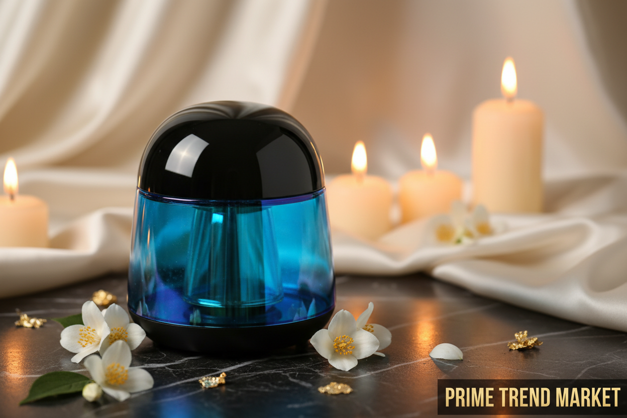 Blue Glass Speaker Image 1