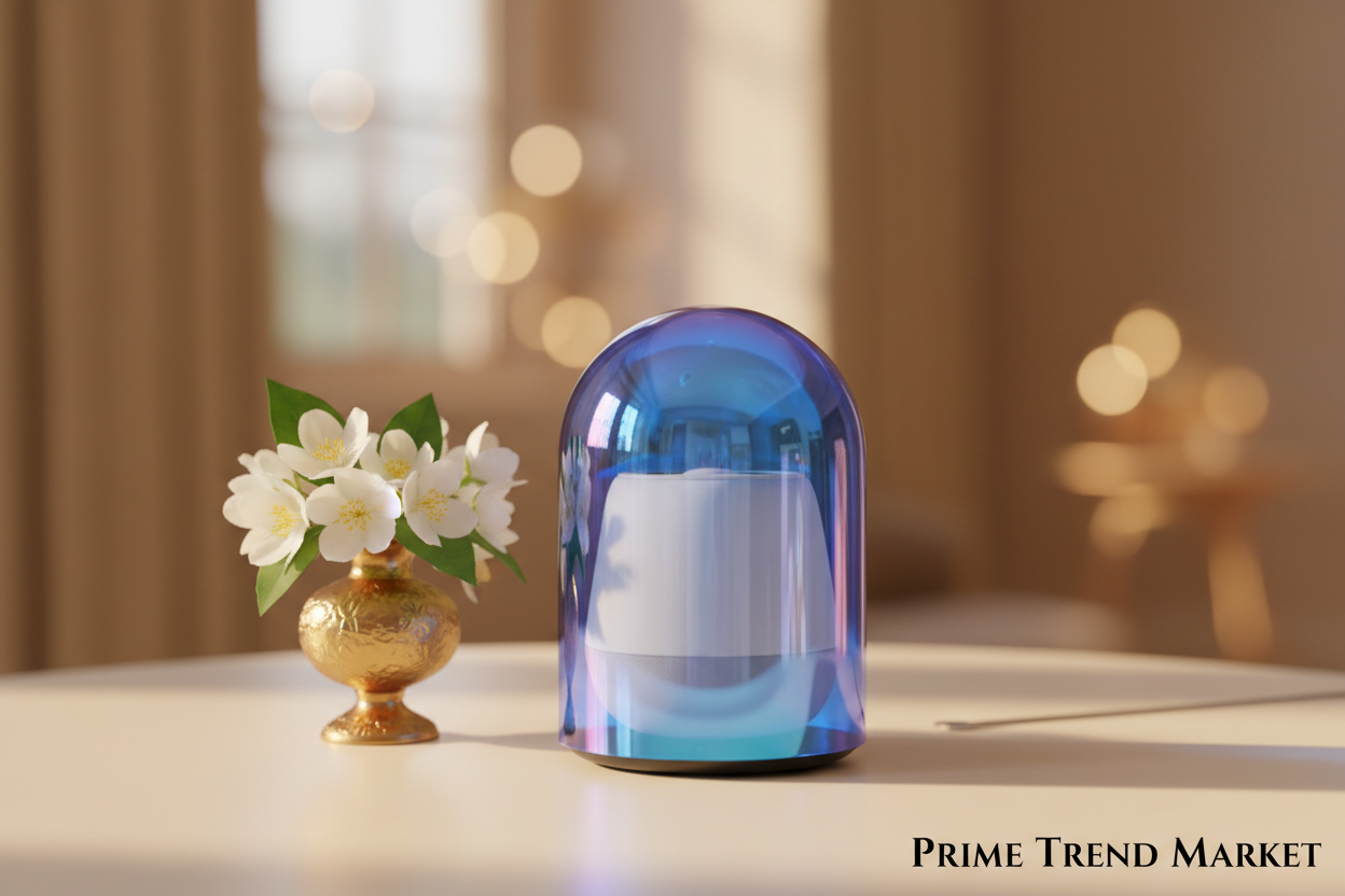 Blue Glass Speaker Image 2