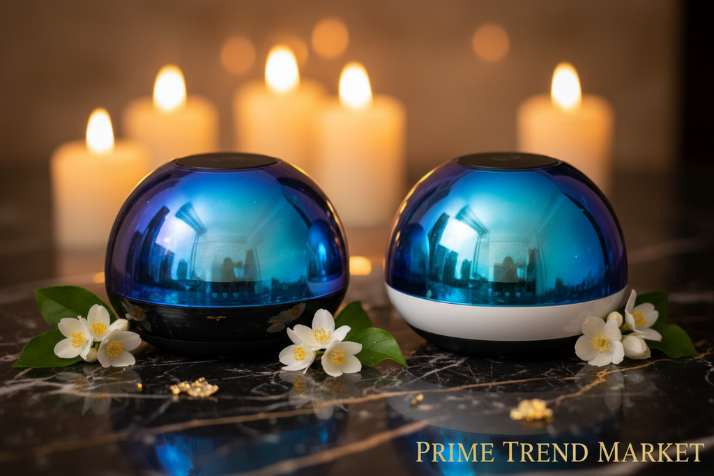 Blue Glass Speaker Image 3