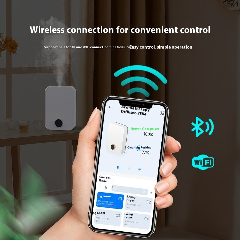 Luxury Smart Ultrasonic Aroma Diffuser & Humidifier — Nano Atomization, Bluetooth & WiFi, Aromatherapy Fragrance Machine
