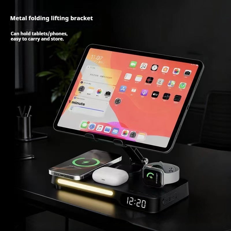 7-in-1 Aluminum Alloy Wireless Charging Station | Fast Charge Phone, Watch, Earbuds & Tablet