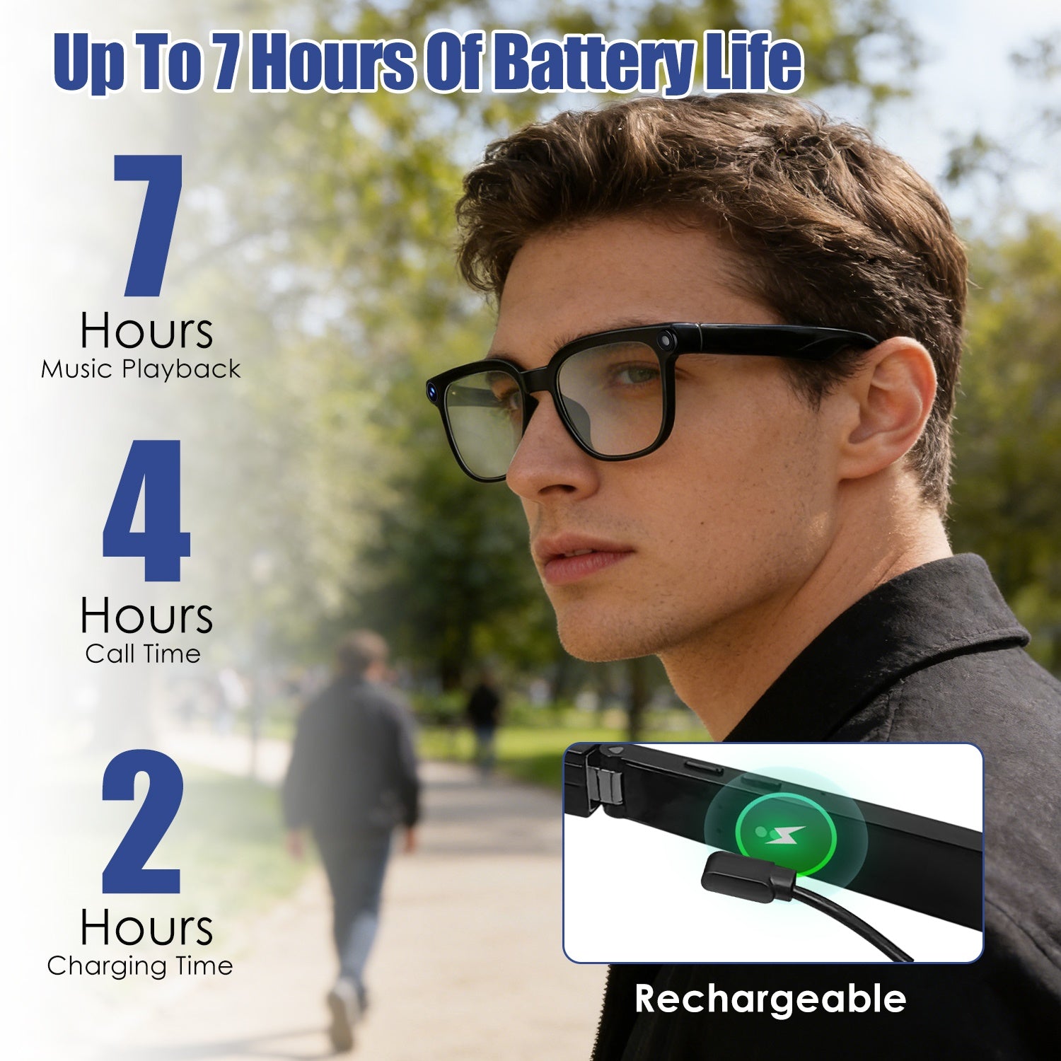 AI Smart Glasses — 8MP Camera, 139-Language Translation & Voice Assistant
