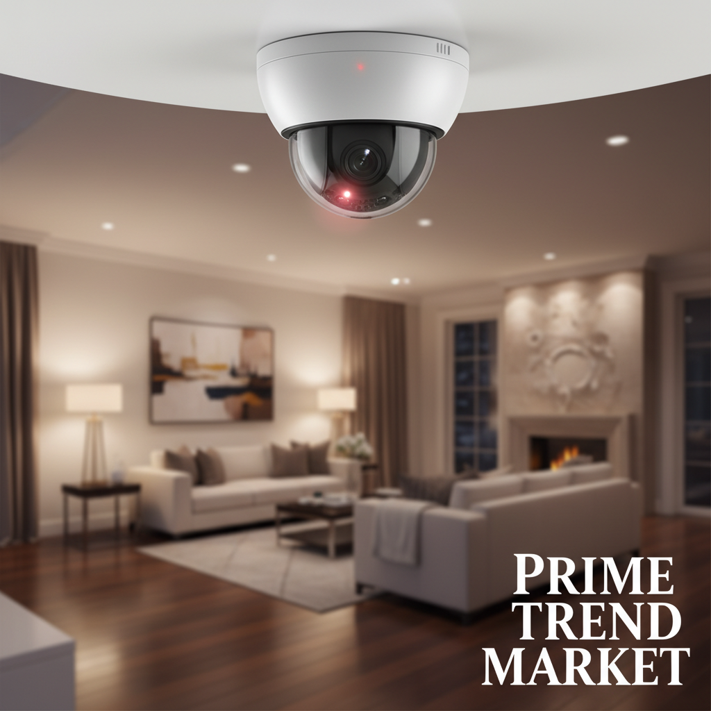 Camera mounted on ceiling