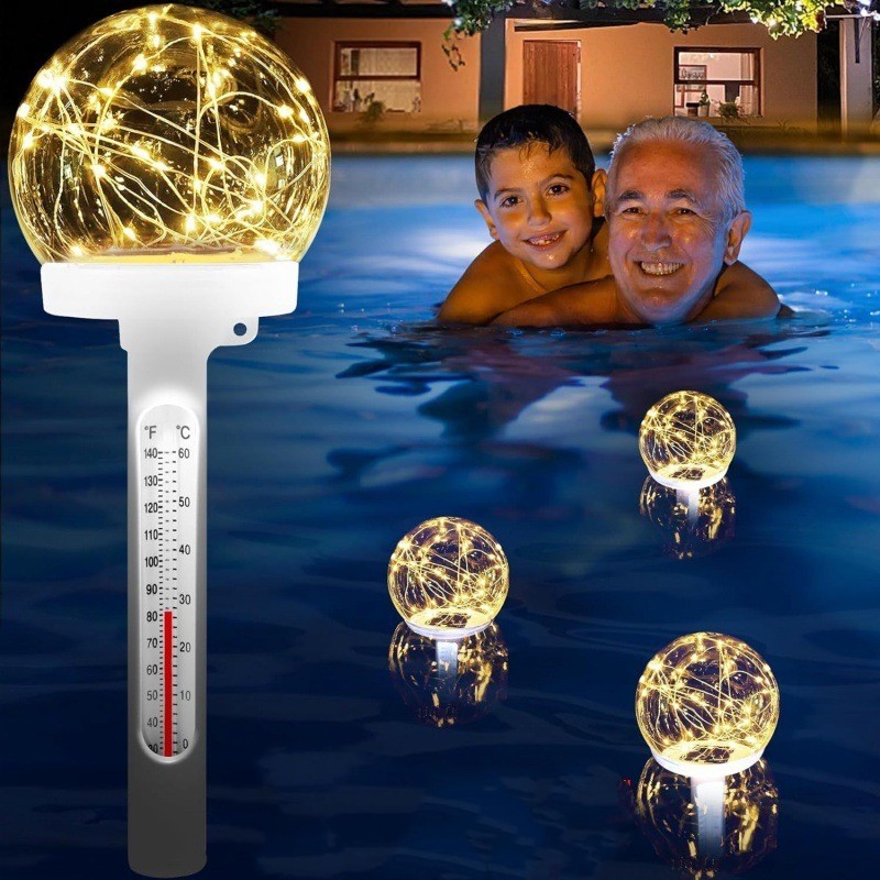Luxury LED Pool & Bathtub Thermometer – Cordless Digital Water Temperature Gauge