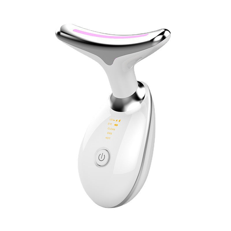 Luxury 7-Color LED EMS Face & Neck Beauty Massager — Negative Ion, Infrared, Ultrasonic Skin Rejuvenation