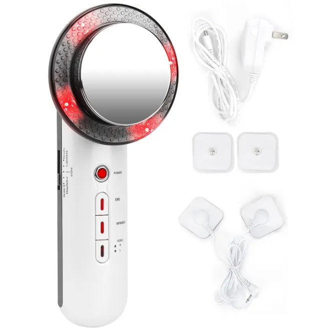TriGlow™ 3-in-1 Ultrasonic EMS Infrared Face & Body Massager — Multi-Function Skin Rejuvenation Wand