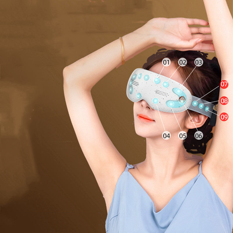 Luxury Smart Eye Massager — Hot Compress, Vibration Therapy & Fatigue Relief, USB Rechargeable