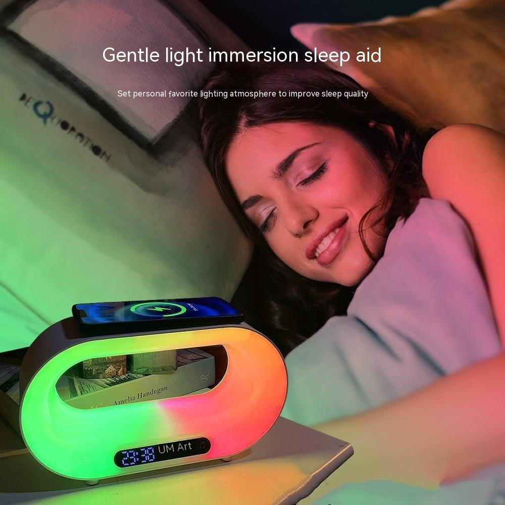 3-in-1 RGB APP-Controlled Night Light | 15W Wireless Charger & Smart Alarm Clock
