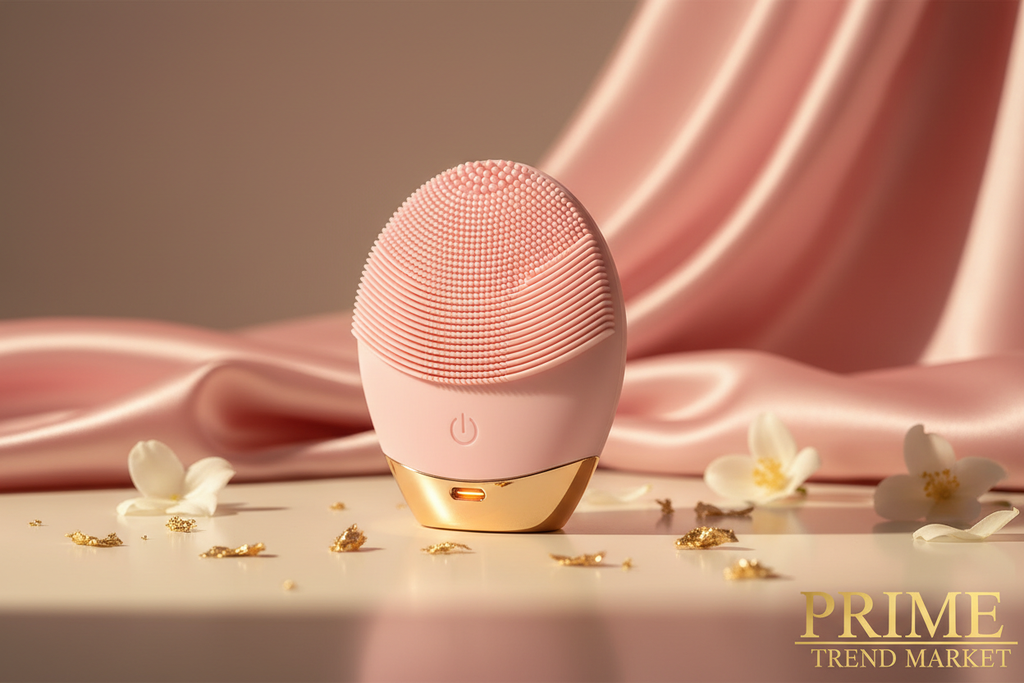Cleansing Brush — Pink on Cream Ivory