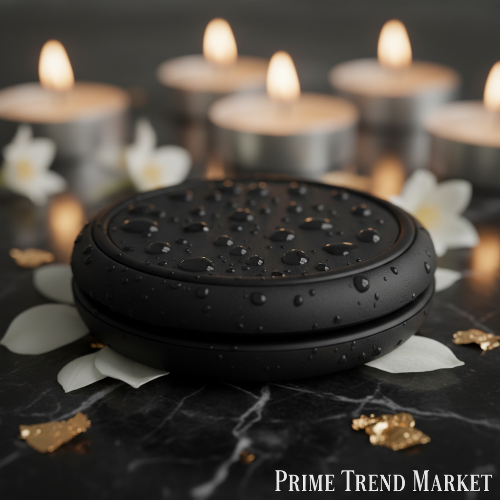 Close-up Black Waterproof Seal Case with Water Droplets
