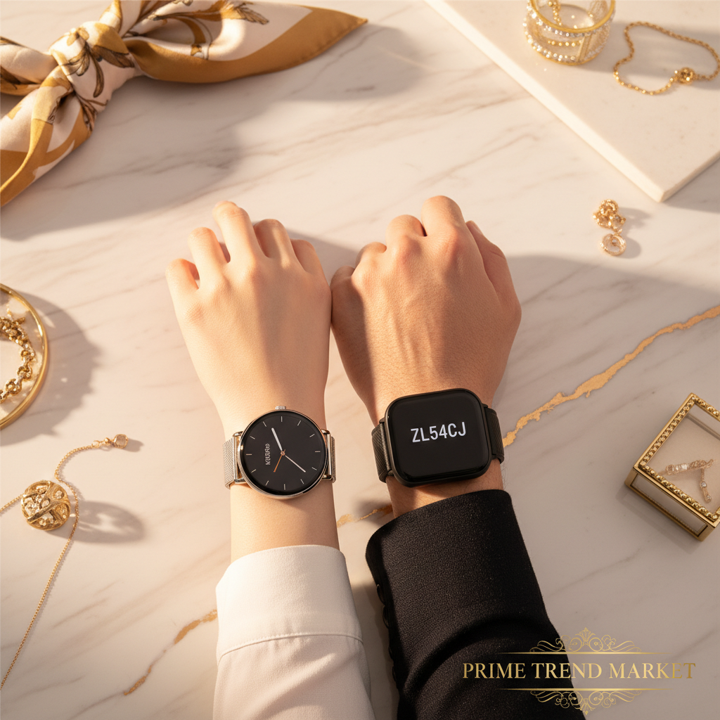 His & Hers Smartwatch Bundle – KW10Pro Luxury + ZL54CJ Square | Couples Gift Set