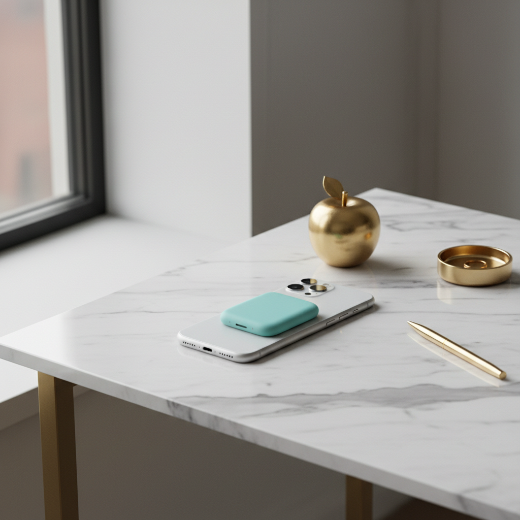 Cyan on iPhone lifestyle