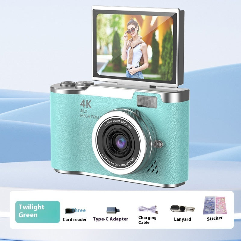 FlipShot™ HD Flip-Screen Vlog Camera — Entry-Level Digital Cam in 14 Pastel Colors