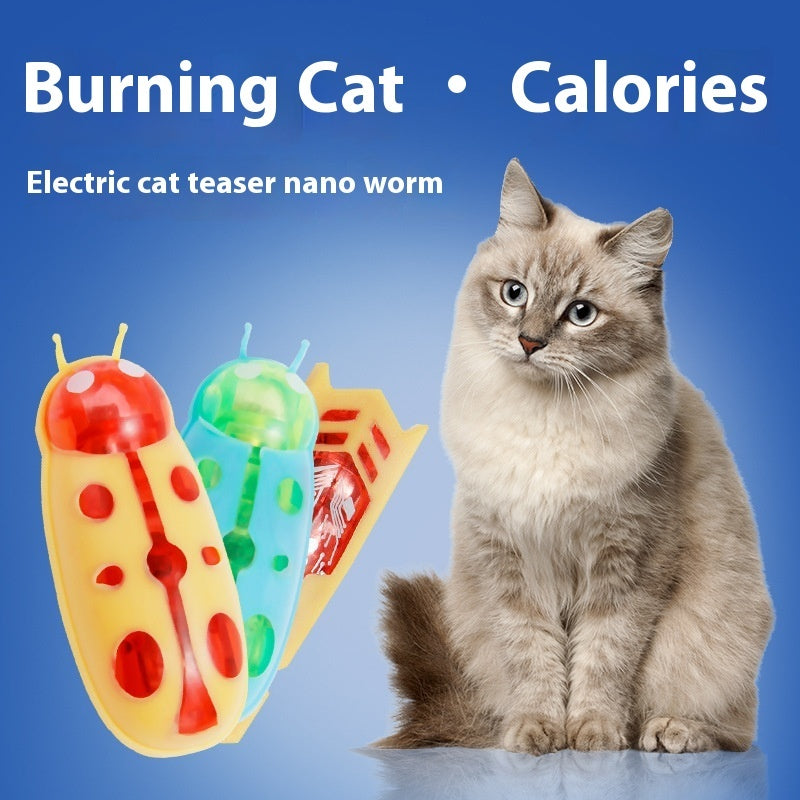 Luxury Nano Jumping Insect Cat Teaser Toy — Electric Worm Bug Toy for Cats