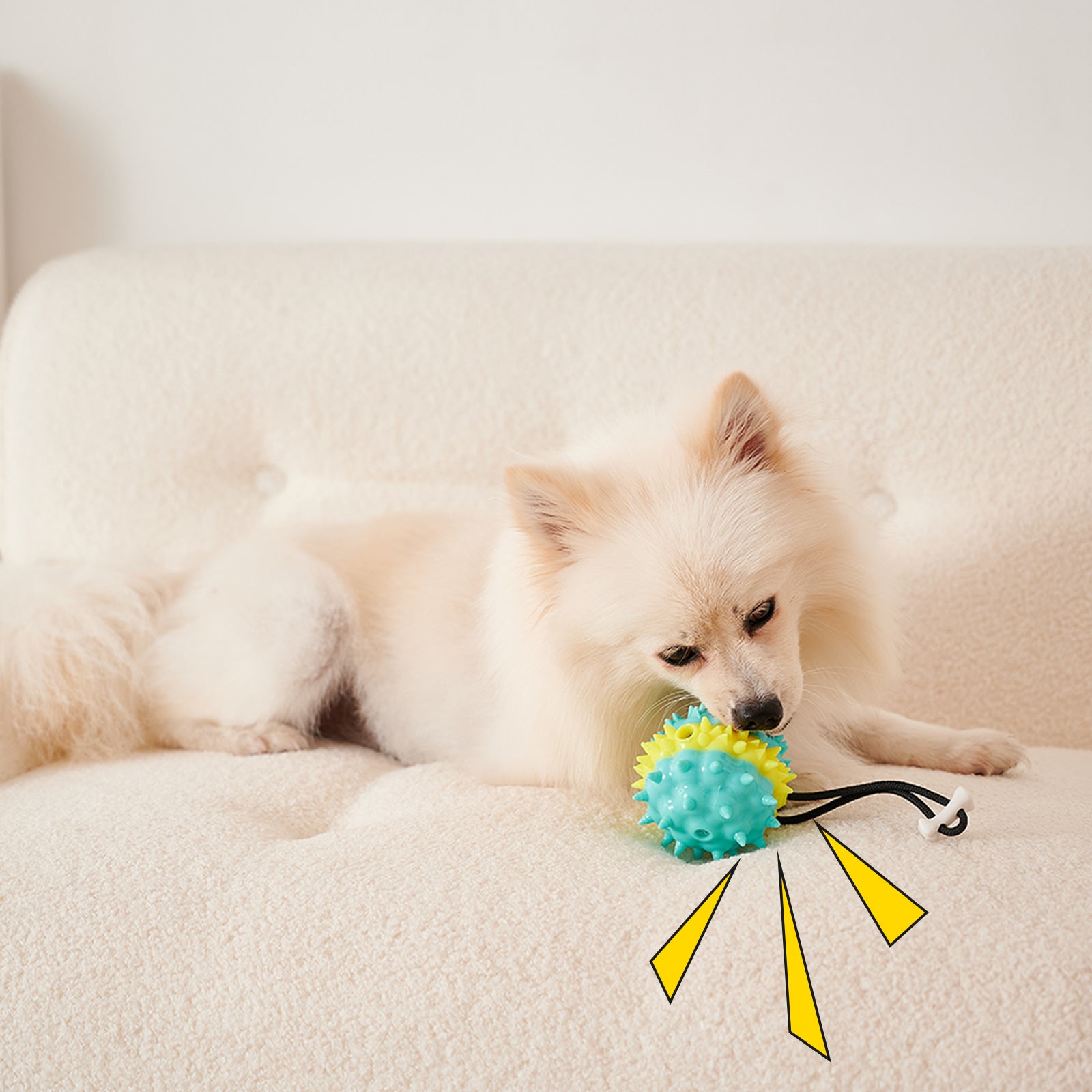 PawTreat 3-in-1 Rope Squeaky Leaking Food Ball Toy – Interactive Treat Dispenser for Cats & Dogs