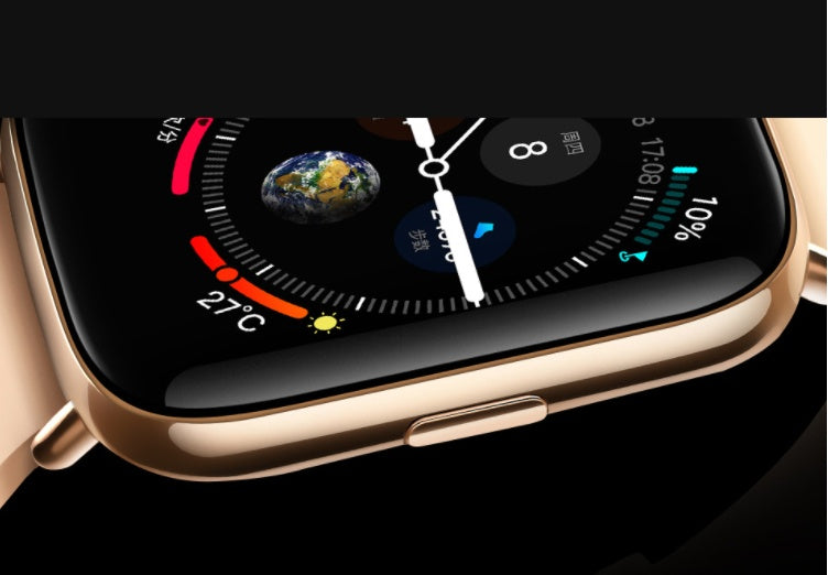 "Smart fitness watch with blood pressure monitor"
"Full touch screen fitness tracker watch"
"Smart watch displaying heart rate monitoring"
"Bluetooth fitness watch with health tracking features"
"Waterproof smart watch for exercise tracking