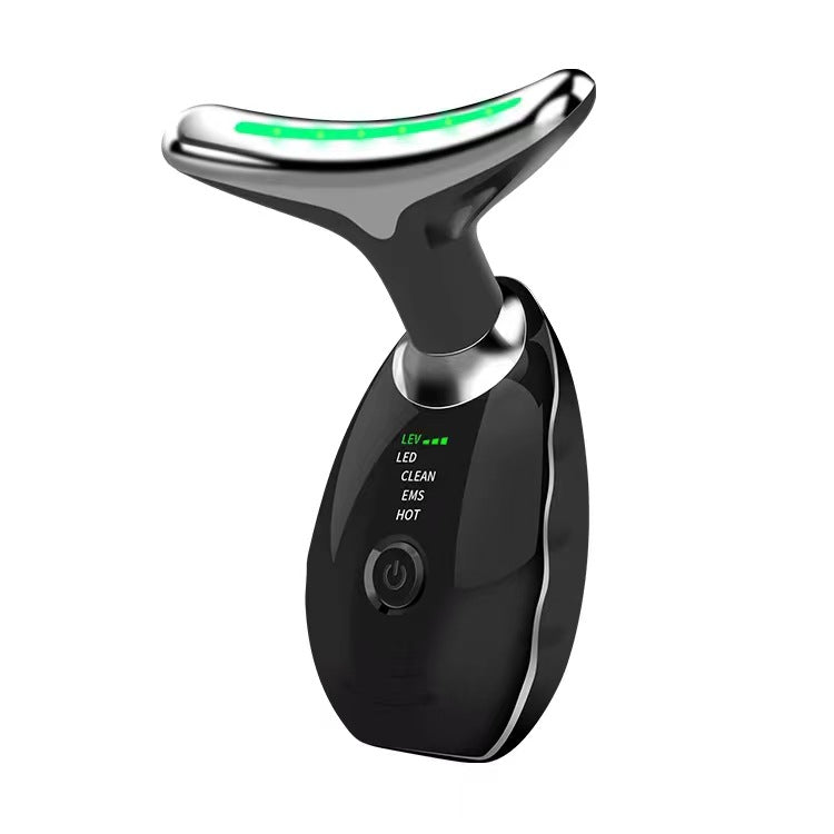Luxury 7-Color LED EMS Face & Neck Beauty Massager — Negative Ion, Infrared, Ultrasonic Skin Rejuvenation