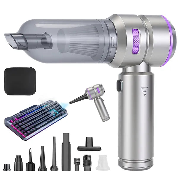 4-in-1 Cordless Car Vacuum & Air Duster — 16,000PA Brushless, 2 Reusable Filters