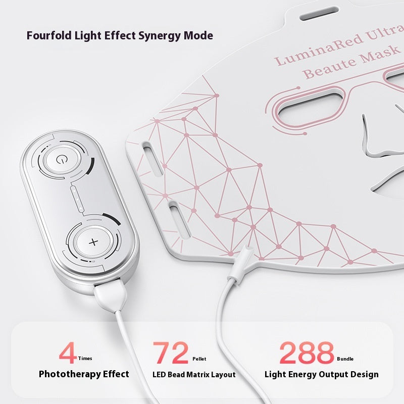 4-in-1 Flexible LED Light Therapy Face Mask | Quadruple Wavelength Photon Skin Rejuvenation