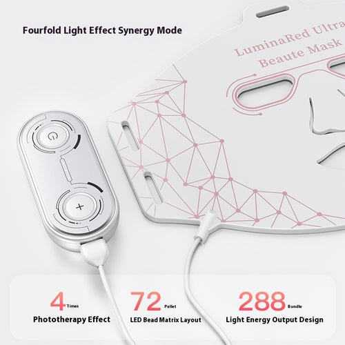 4-in-1 Flexible LED Light Therapy Face Mask | Quadruple Wavelength Photon Skin Rejuvenation