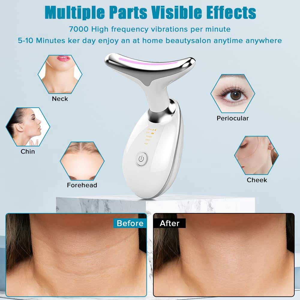 Luxury Dolphin Face & Neck Sculpting Massager — 3-Mode LED EMS Heat Therapy for Jawline & Double Chin