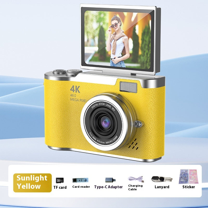 FlipShot™ HD Flip-Screen Vlog Camera — Entry-Level Digital Cam in 14 Pastel Colors