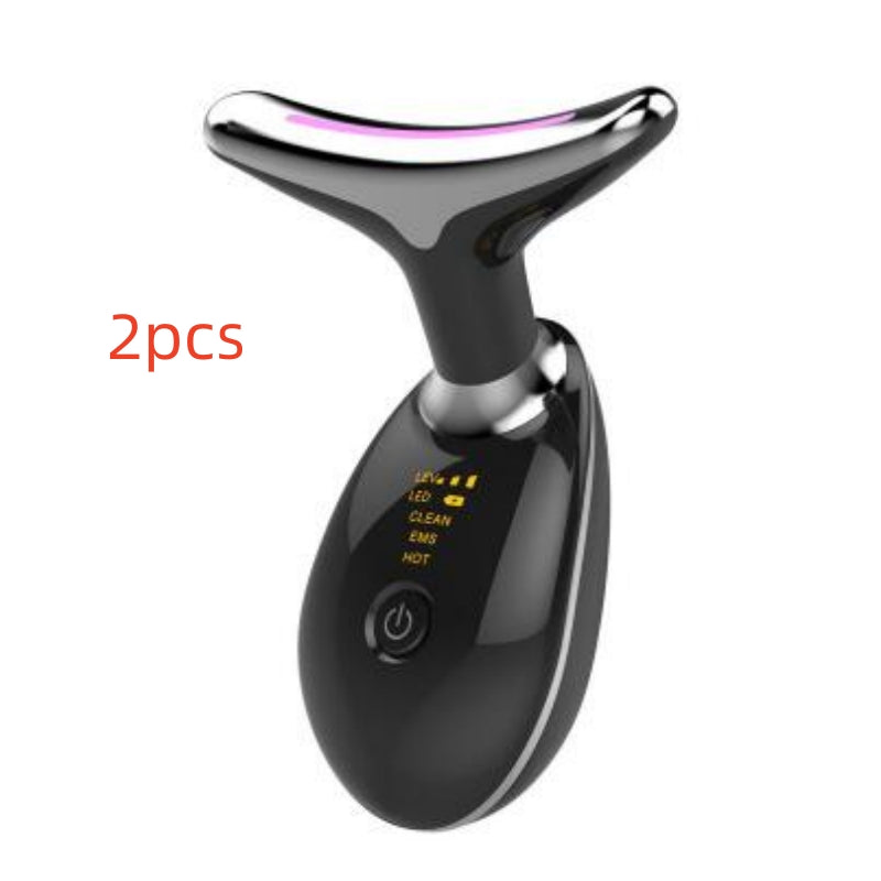Luxury 7-Color LED EMS Face & Neck Beauty Massager — Negative Ion, Infrared, Ultrasonic Skin Rejuvenation