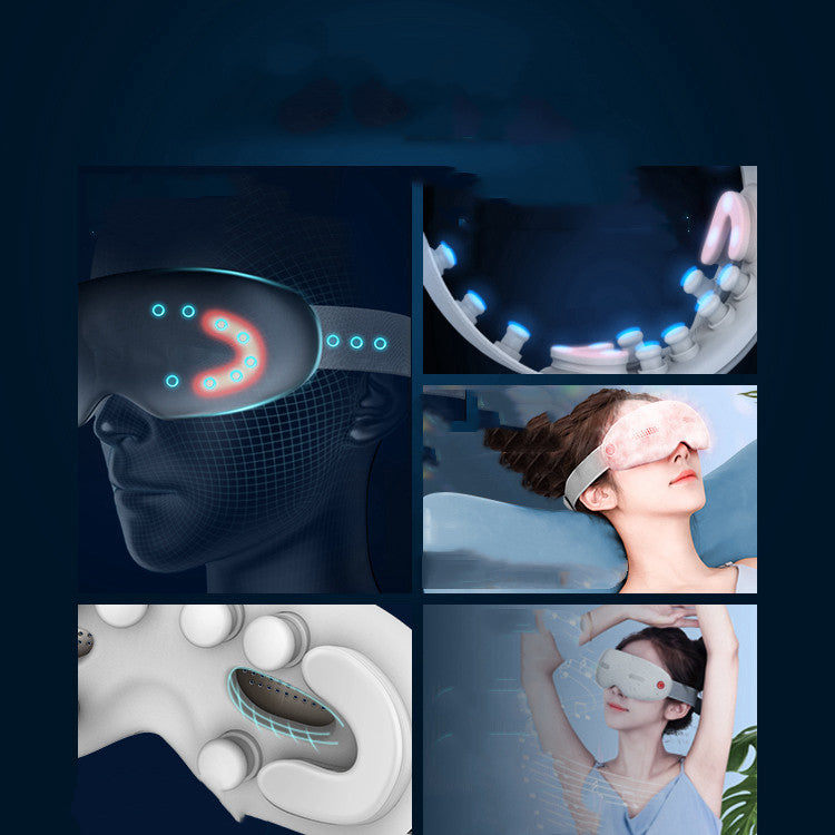 Luxury Smart Eye Massager — Hot Compress, Vibration Therapy & Fatigue Relief, USB Rechargeable