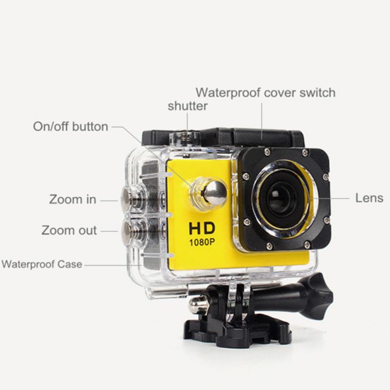 Luxury 1080P Waterproof Action Sports Camera — 140° Wide-Angle, 30M Waterproof, 8 Colors