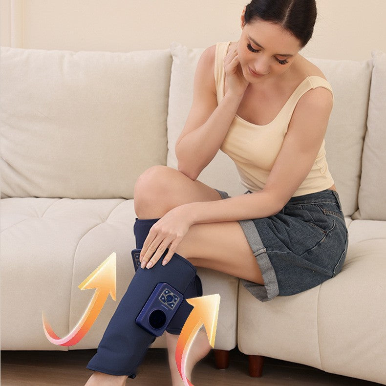 Luxury EMS Calf Air Compression Leg Massager with Heat — Airbag Heating, 3 Gears, Single & Double