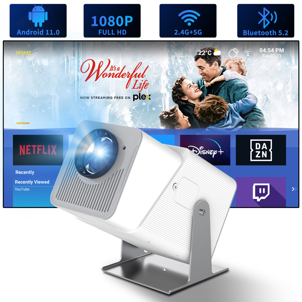 CinemaVision™ PTZ Mini Projector — 720P Smart Home Theater with Pan-Tilt Design