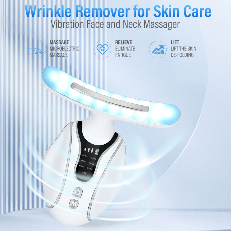 Luxury Neck & Face Lift Vibration Massager Beauty Device — Lifting, Firming & Slimming Beauty Tool