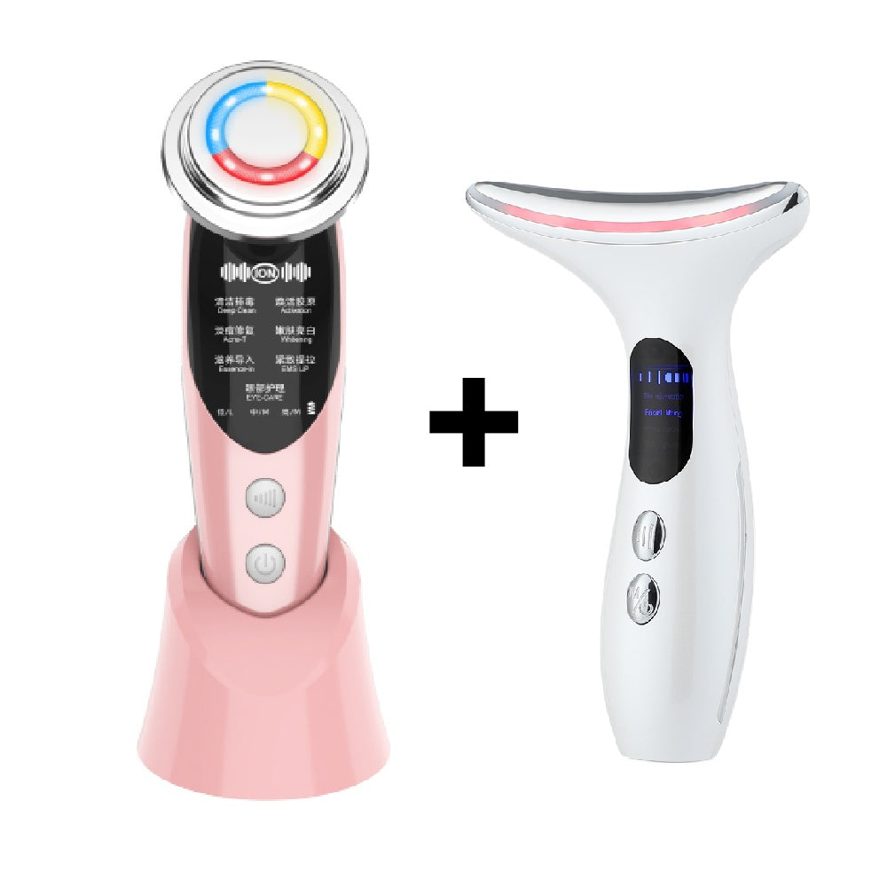 3-in-1 Face & Neck Lifting Kit | LED Ion Therapy Skin Tightening Beauty Wand Set