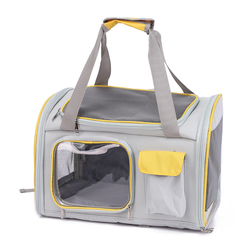 Luxury Foldable Dual-Purpose Pet Shoulder Bag – Cat & Small Dog Carrier