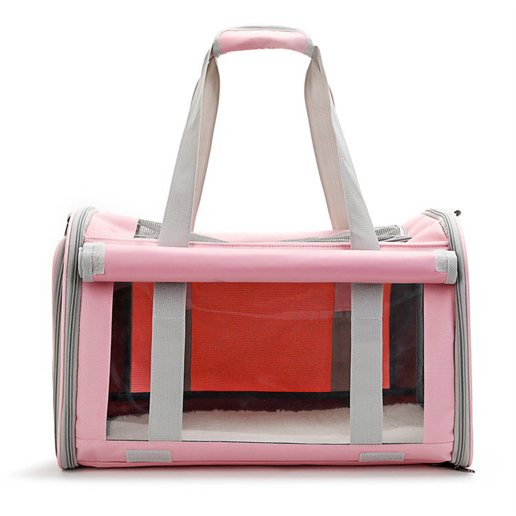 Luxury Transparent Breathable Foldable Pet Carrier Bag – Outdoor Cat & Dog Bag