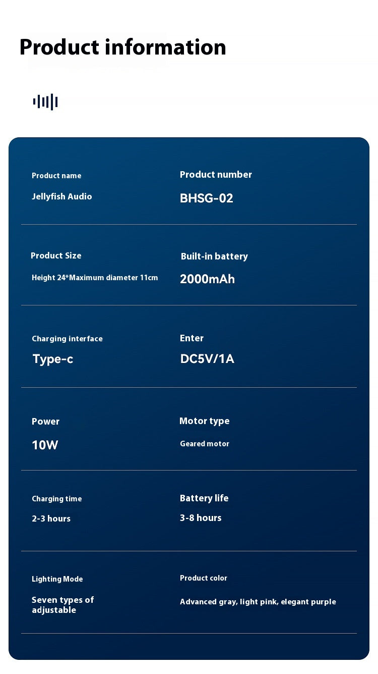 JellyGlow™ Bluetooth Speaker — Colorful Breathing LED Mood Lamp & Wireless Audio