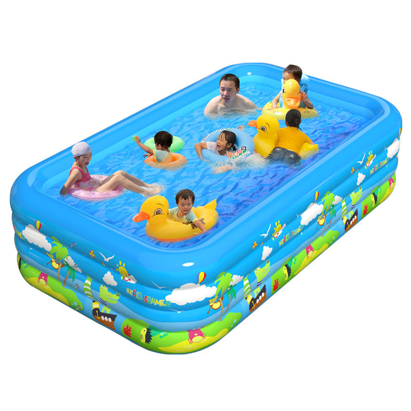 Luxury Children's Inflatable Paddling Pool – Oversized Outdoor Family Swimming Pool