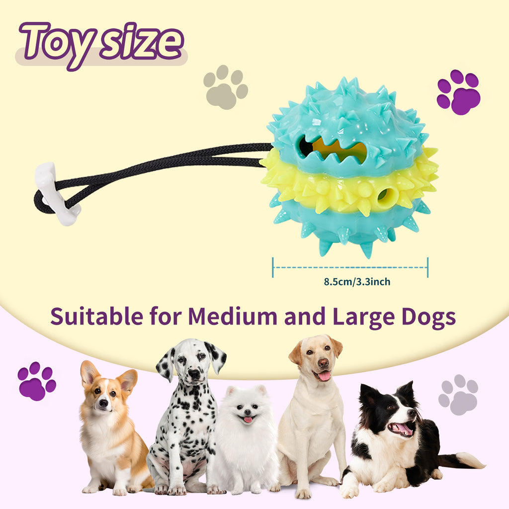 PawTreat 3-in-1 Rope Squeaky Leaking Food Ball Toy – Interactive Treat Dispenser for Cats & Dogs