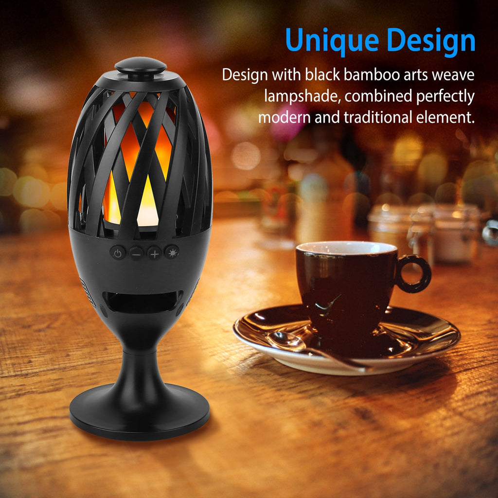 LED Flame Torch Bluetooth Speaker — Outdoor Waterproof Stereo Bass for Party & Camping