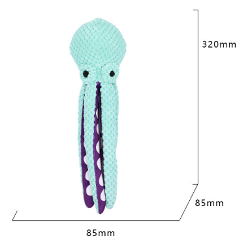 PawSqueak Octopus Shell Squeaky Chew Toy – Bite Resistant Teeth Cleaning Puzzle Toy for Cats & Dogs