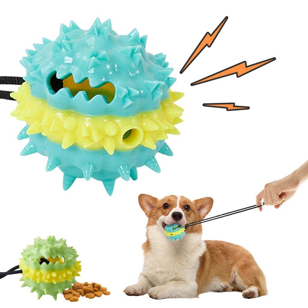 PawTreat 3-in-1 Rope Squeaky Leaking Food Ball Toy – Interactive Treat Dispenser for Cats & Dogs