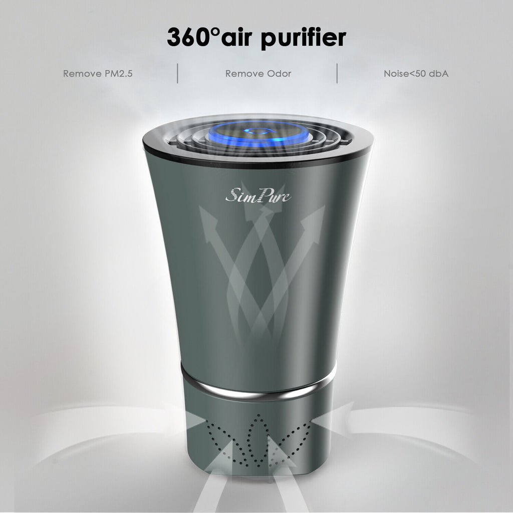 Mini Desktop Air Purifier — True HEPA Filter, PM2.5, Home & Office
